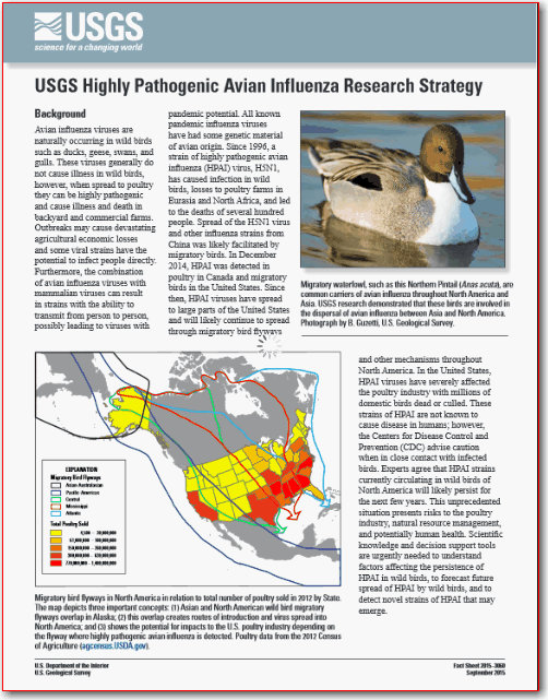 USGS highly pathogenic avian influenza research strategy