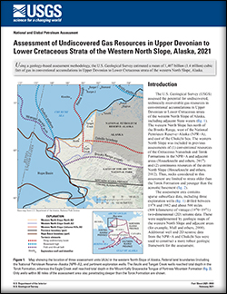Assessment of Undiscovered Gas Resources in Upper Devonian to Lower Cretaceous Strata of the Western North Slope, Alaska, 2021