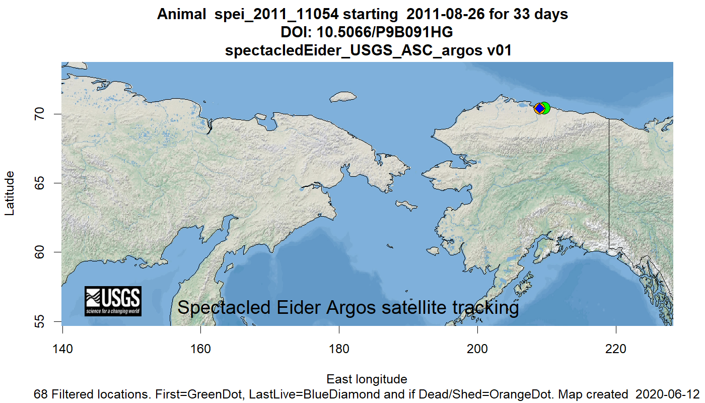 Tracking map for species spei_2011_11054