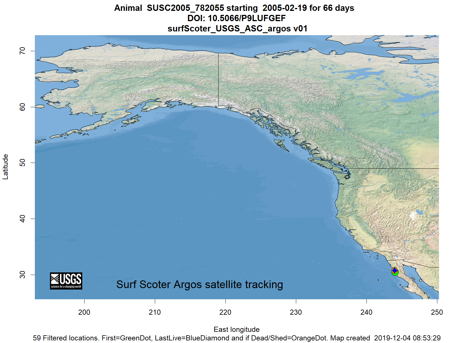 Tracking map for species SUSC2005_782055