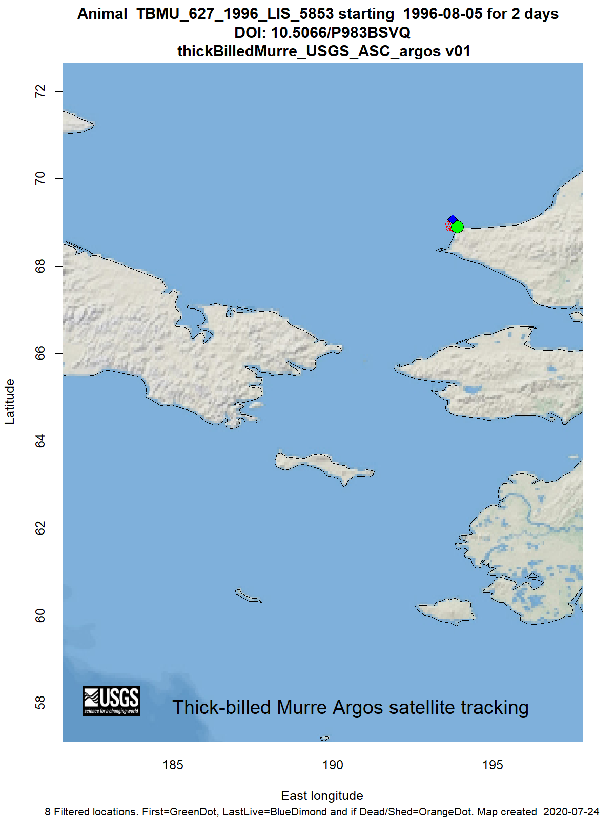Tracking map for species TBMU_627_1996_LIS_5853
