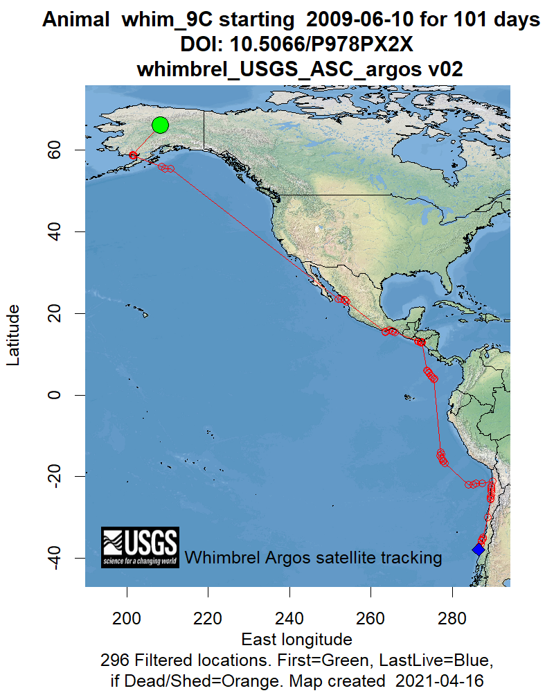 Tracking map for species whim_9C