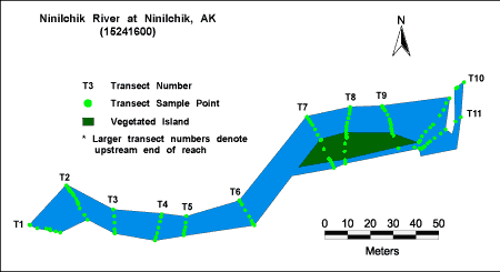 Ninilchik River at Ninilchik, habitat image map