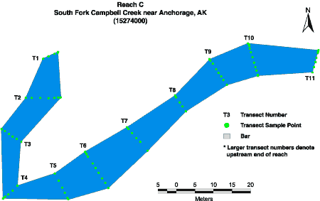 South Fork Campbell Creek, Reach C habitat image map