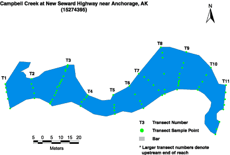 Campbell Creek at New Seward Highway habitat image map