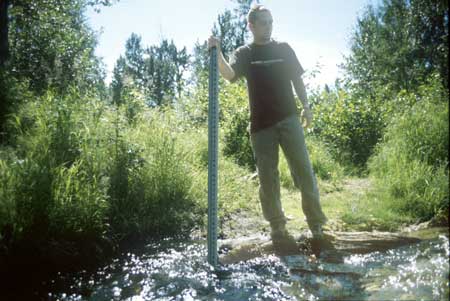 Transect 1 looking at left bank