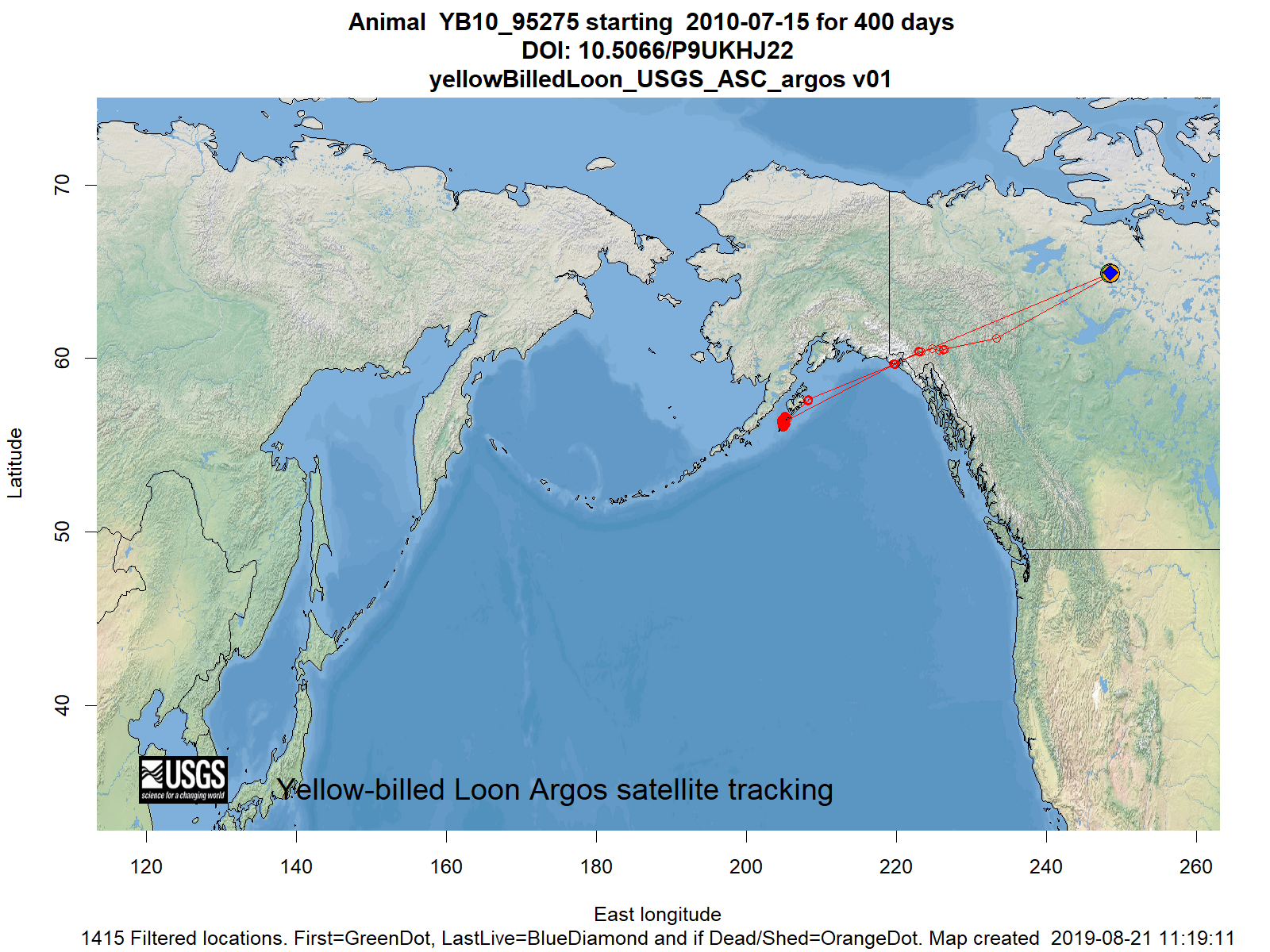 Tracking map for species YB10_95275