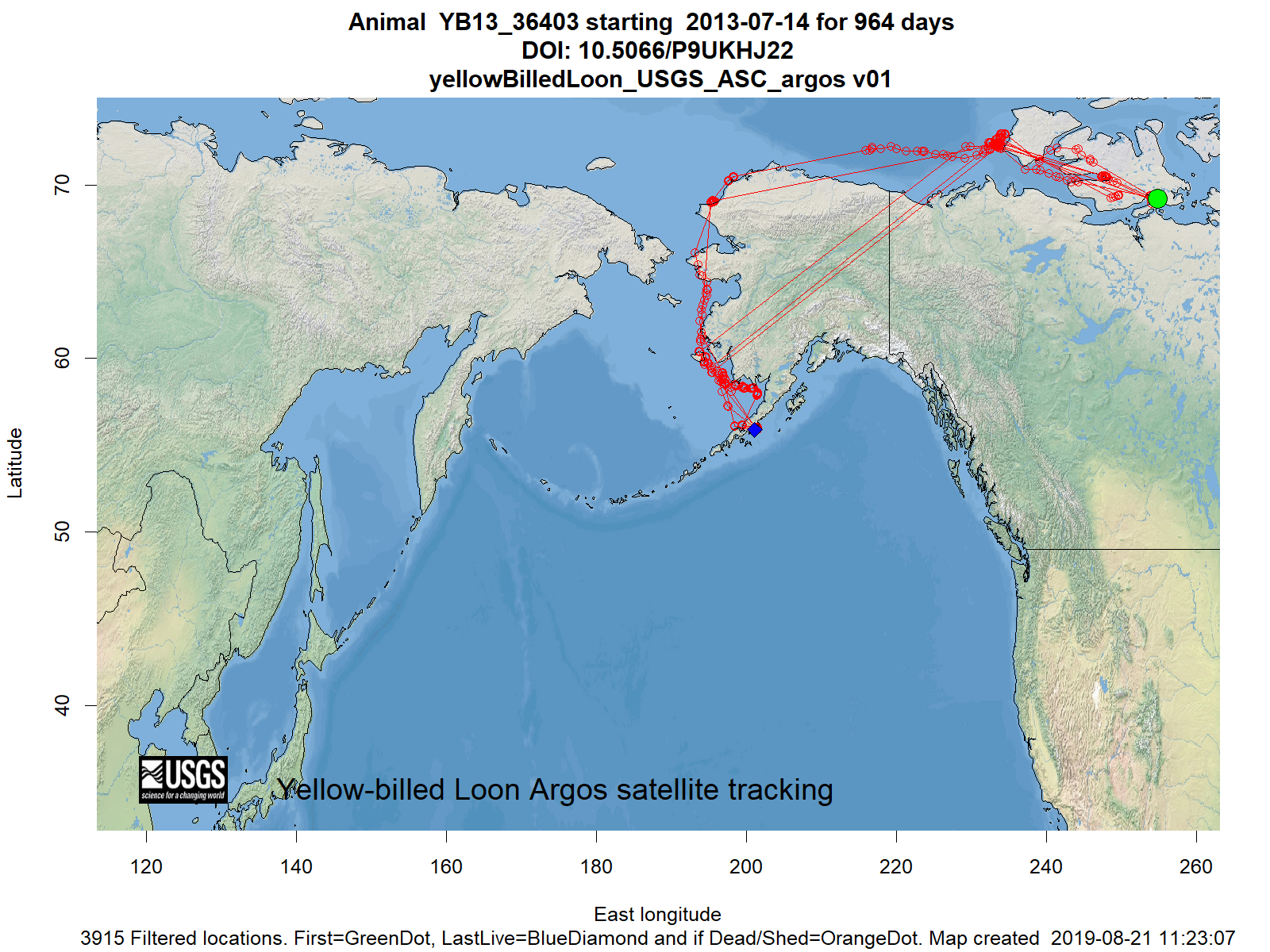 Tracking map for species YB13_36403
